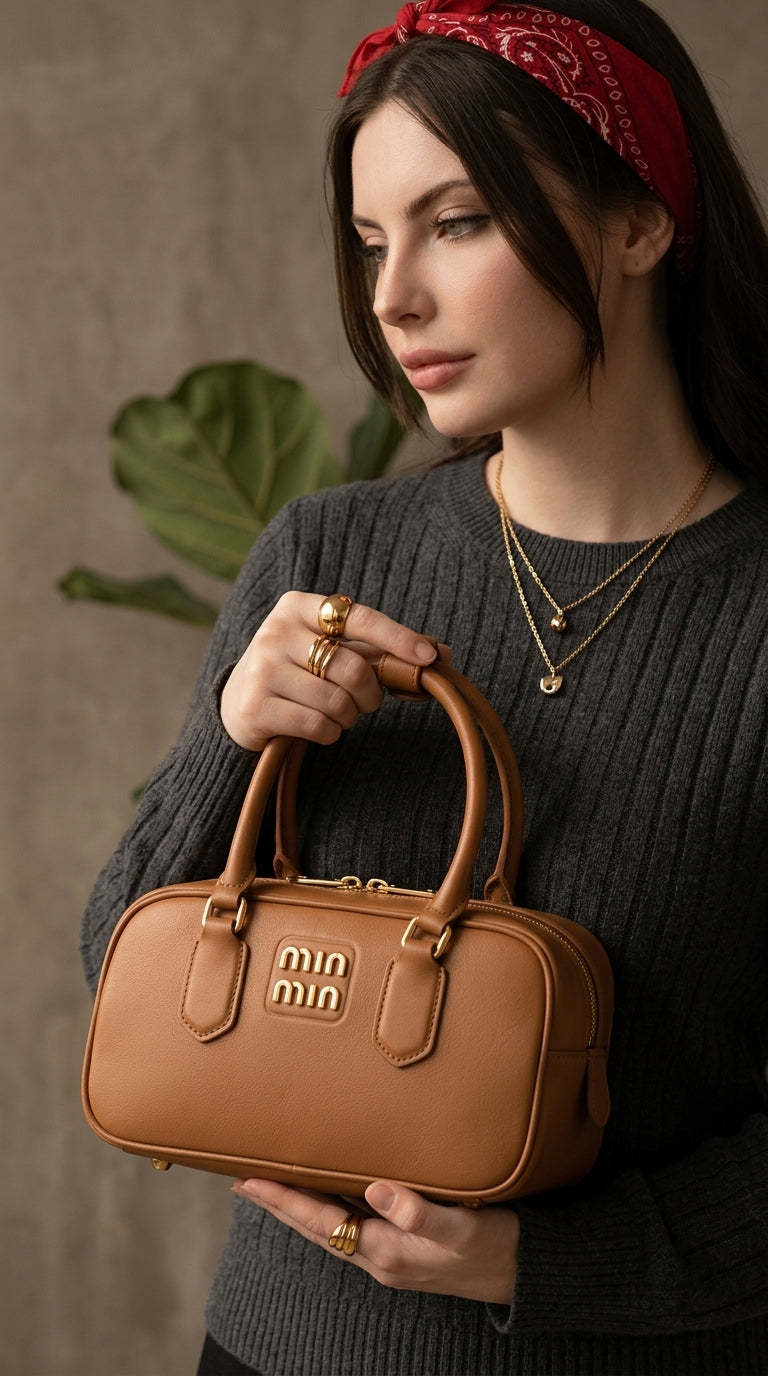 LÉORA Vintage Mini Boston Bag