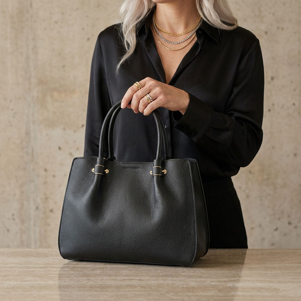LÉORA Everyday Tote-Leather Work Bag