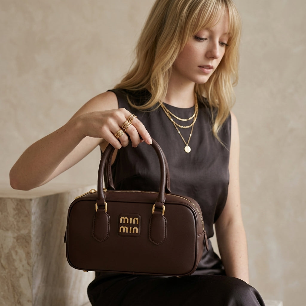 LÉORA Vintage Mini Boston Bag