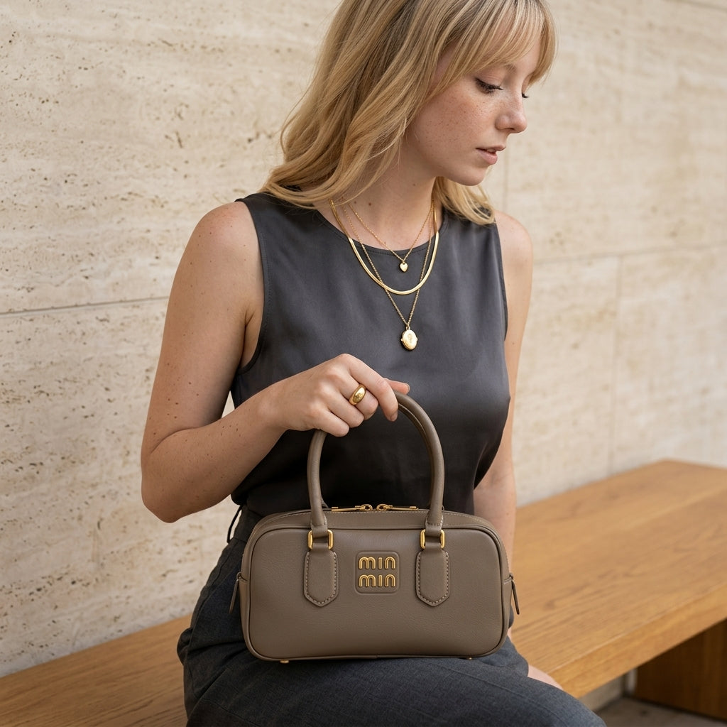 LÉORA Vintage Mini Boston Bag