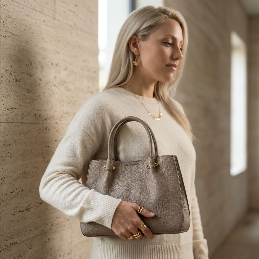 LÉORA Everyday Tote-Leather Work Bag